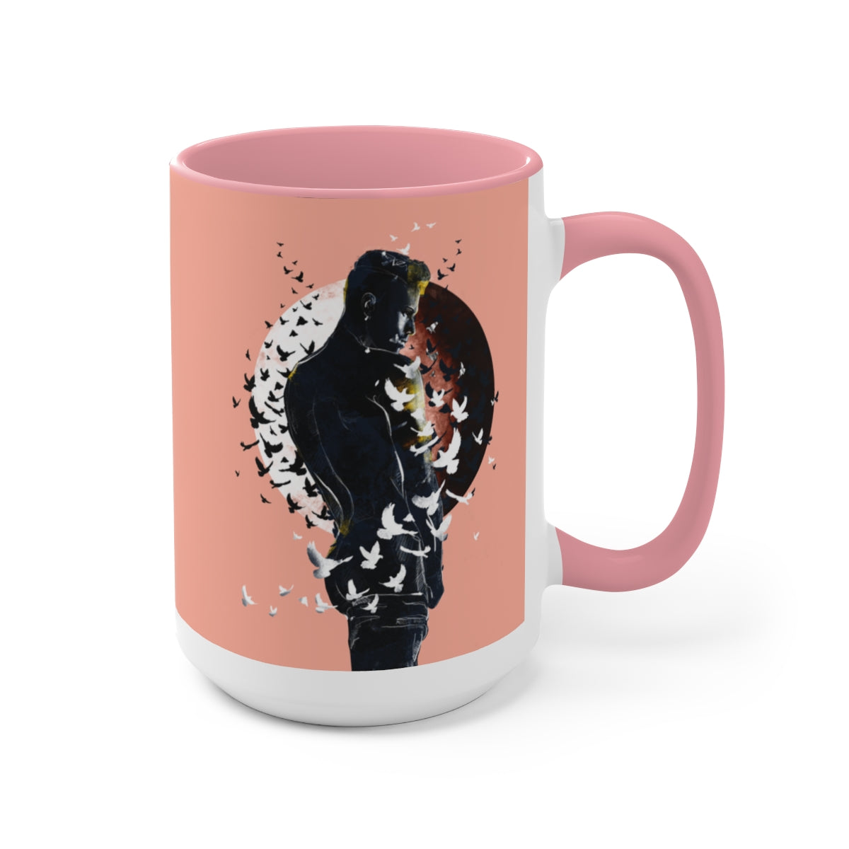 Whispers of the New Moon  - Two-Tone Coffee Mugs, 15oz