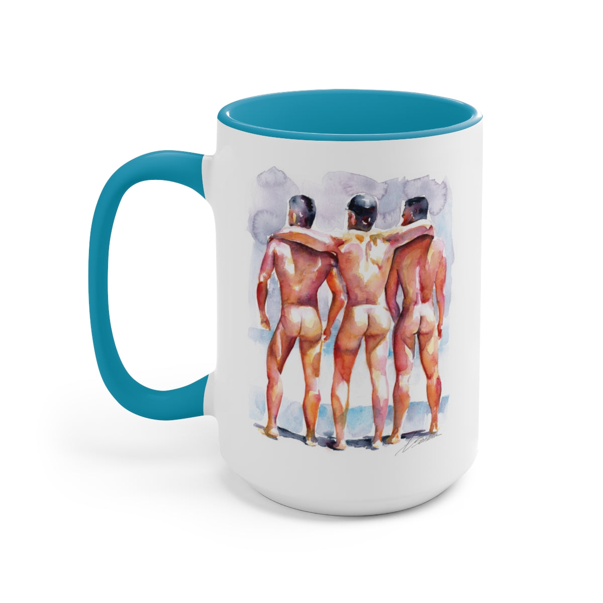Summer Gone By - Two-Tone Coffee Mugs, 15oz