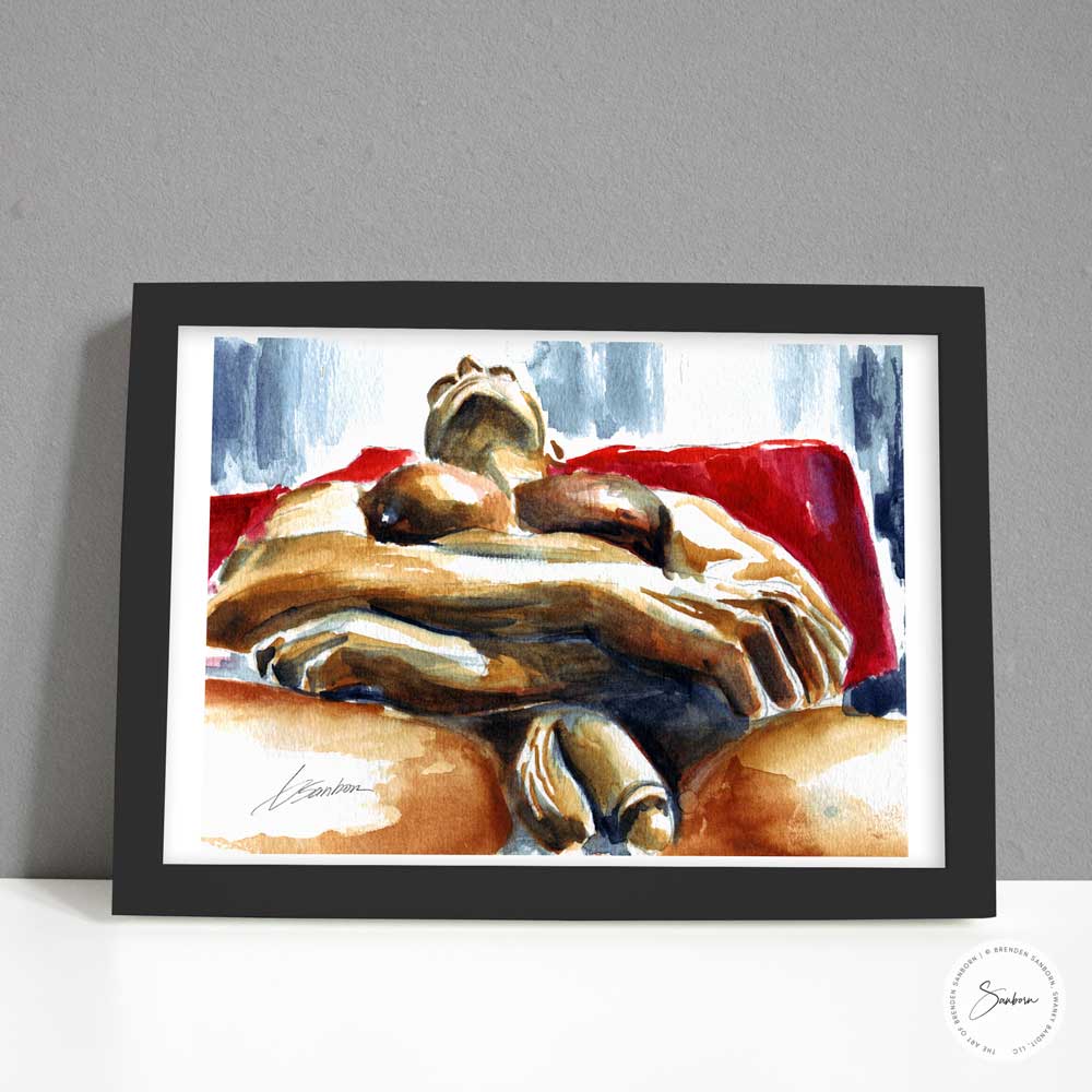 He Sat in All His Glory With Nothing to Hide - Giclee Art Print