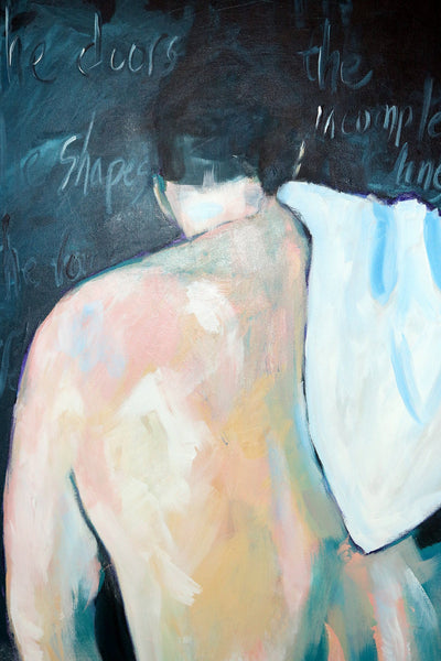 Words Between Our Backs – 24x48" Original Diptych Artist Brenden Sanborn