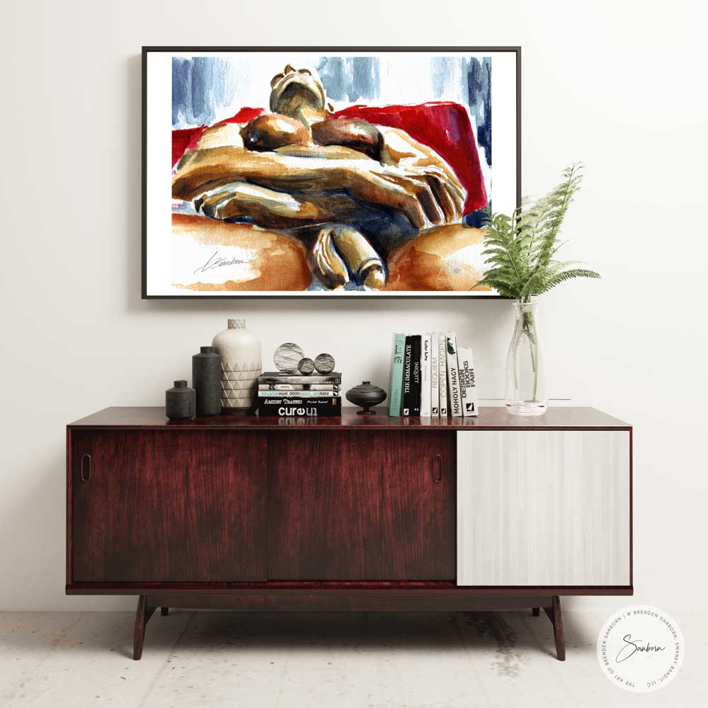 He Sat in All His Glory With Nothing to Hide - Giclee Art Print