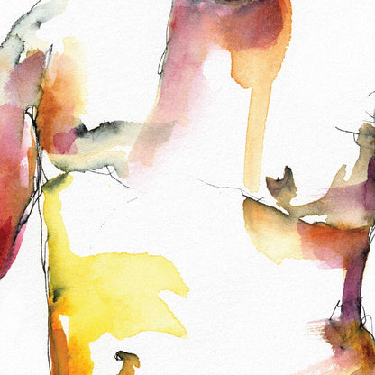Hunky Bear Nude Drawing - Ink and Watercolor - Giclee Art Print