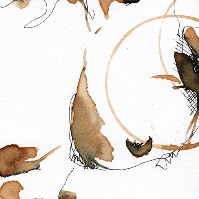 Shirtless man in contemporary style - Original Coffee Art Artist Brenden Sanborn