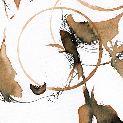 Shirtless man in contemporary style - Original Coffee Art Artist Brenden Sanborn