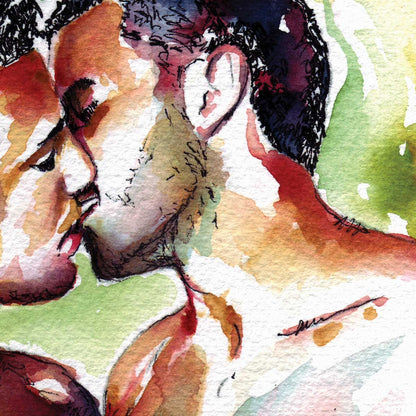 Young Erotic Men in Love - Giclee Art Print
