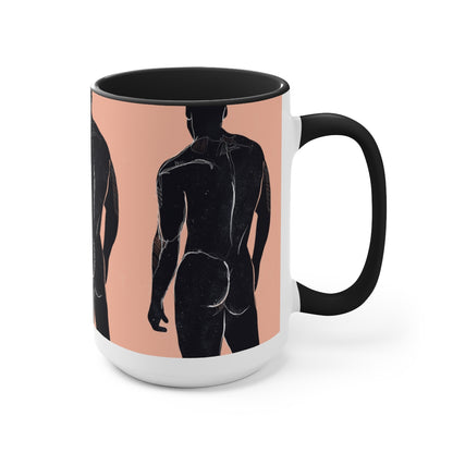 Simple Complexity and the Male Butt  - Two-Tone Coffee Mugs, 15oz