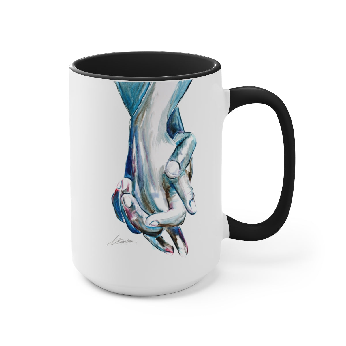 Love is Love - Men Holding Hands - Two-Tone Coffee Mugs, 15oz – The Art of  Brenden Sanborn