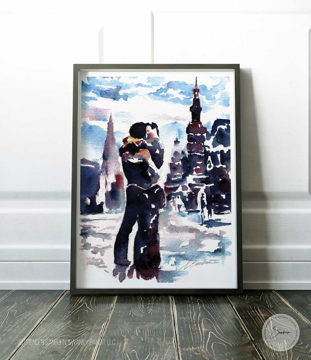 Night in Paris and He Said Yes! - Giclee Art Print
