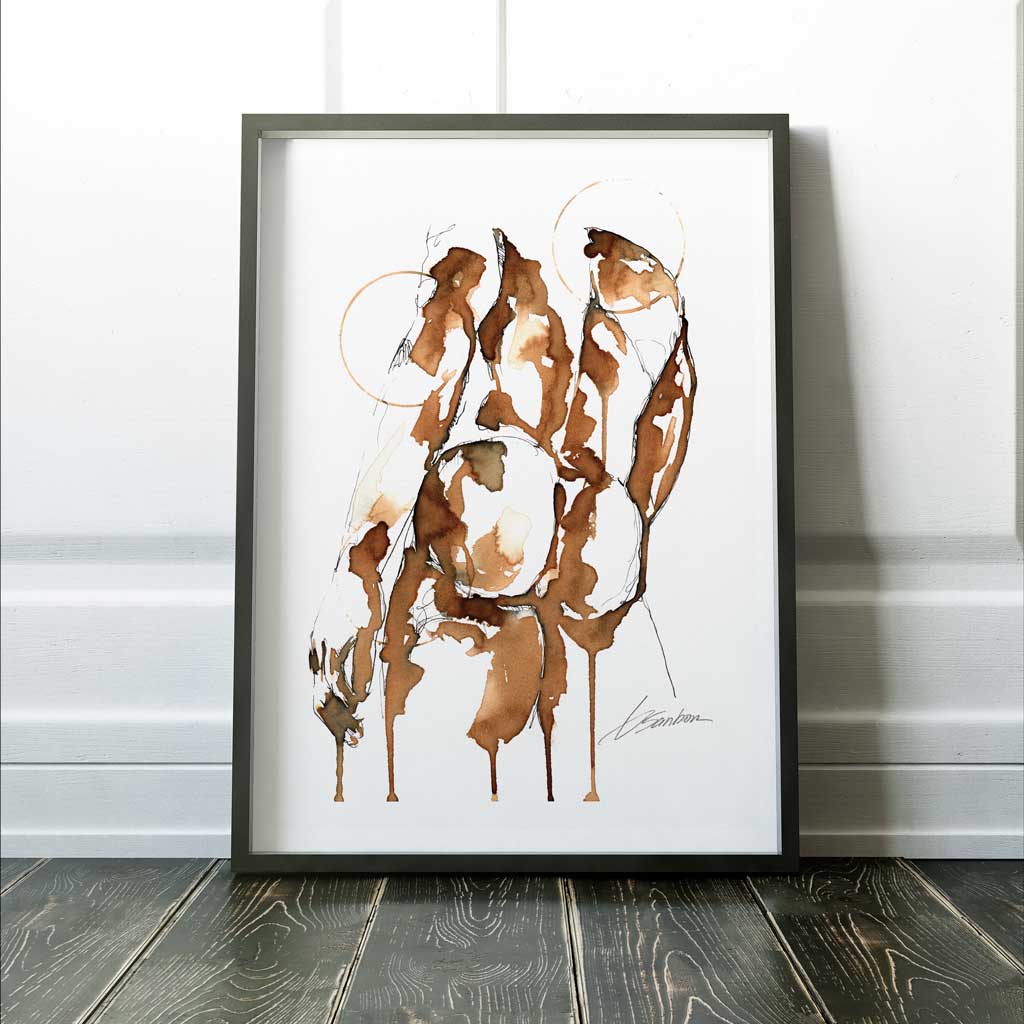 Firm Muscular Butt - Made with Instant Coffee - Giclee Art Print