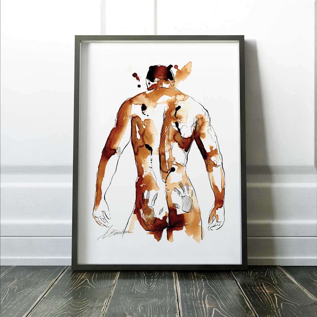 Soft Behind - Made with Coffee - Art Print