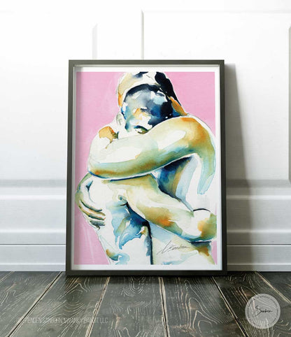 Lost in His Embrace - Giclee Art Print