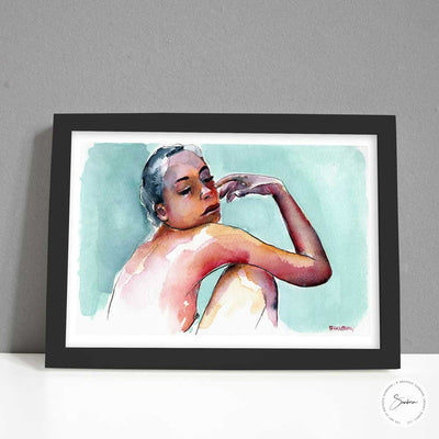 She Dreams of Yesterday - Original Watercolor Painting Artist Brenden Sanborn
