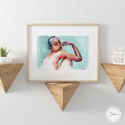 She Dreams of Yesterday - Original Watercolor Painting Artist Brenden Sanborn