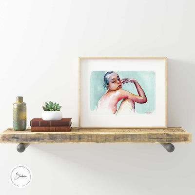 She Dreams of Yesterday - Original Watercolor Painting Artist Brenden Sanborn