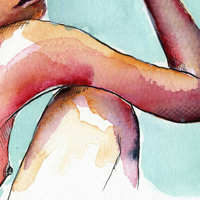 She Dreams of Yesterday - Original Watercolor Painting Artist Brenden Sanborn