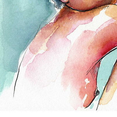 She Dreams of Yesterday - Original Watercolor Painting Artist Brenden Sanborn