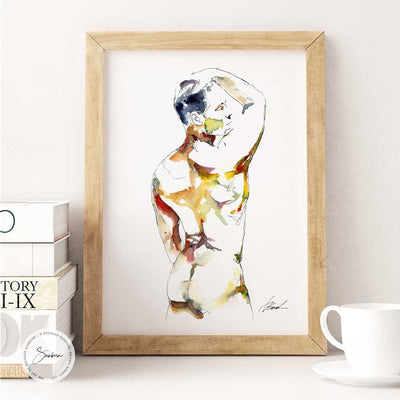 He Reached for Moment - Original Watercolor Painting Artist Brenden Sanborn