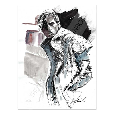 I Saw Him in London - Original Ink on Paper Artist Brenden Sanborn