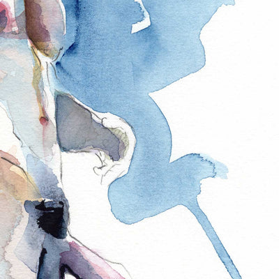 His Thoughts Excited Him - Original Watercolor Painting Artist Brenden Sanborn