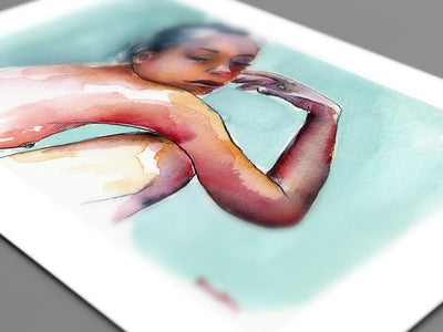 She Dreams of Yesterday - Original Watercolor Painting Artist Brenden Sanborn