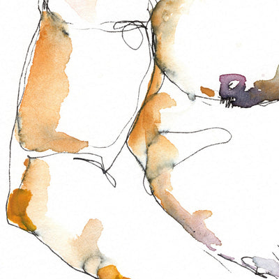 Todd Shirtless - Original Watercolor Painting Artist Brenden Sanborn
