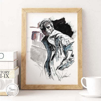 I Saw Him in London - Original Ink on Paper Artist Brenden Sanborn