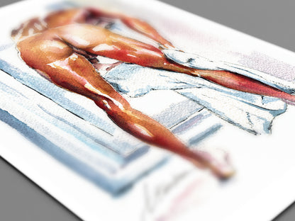 The Toweling Adonis - Giclee Art Print