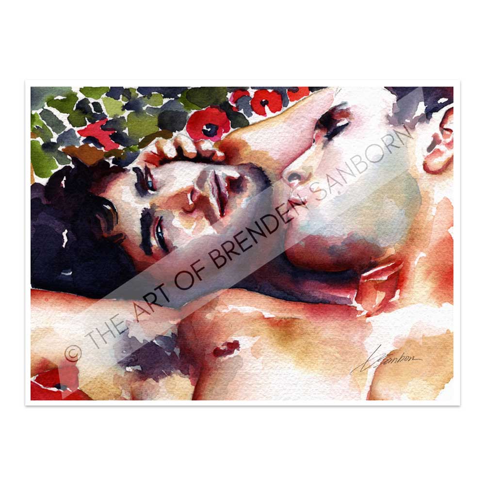 I knew I Loved You As We Laid in the Flowers - Giclee Art Print